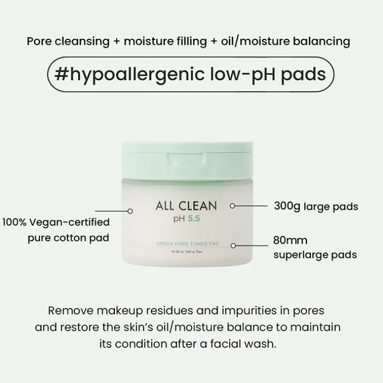 All Clean Green Pore Toner Pad