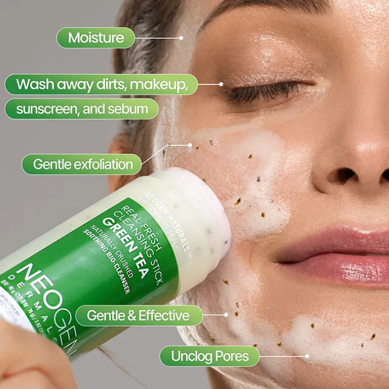 Dermalogy Real Fresh Cleansing Stick Green Tea