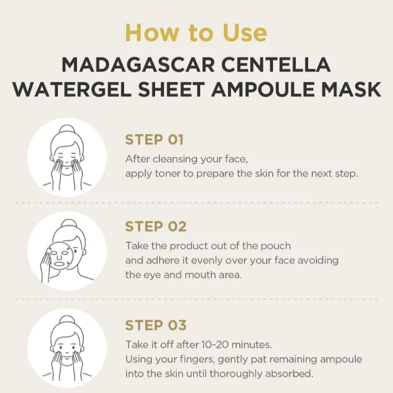 Madagascar Centella Watergel Sheet Ampoule Mask